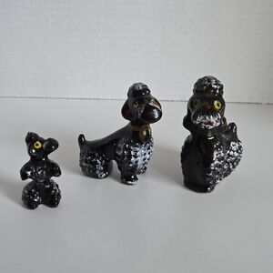 Set of 3 Vintage Poodle Family